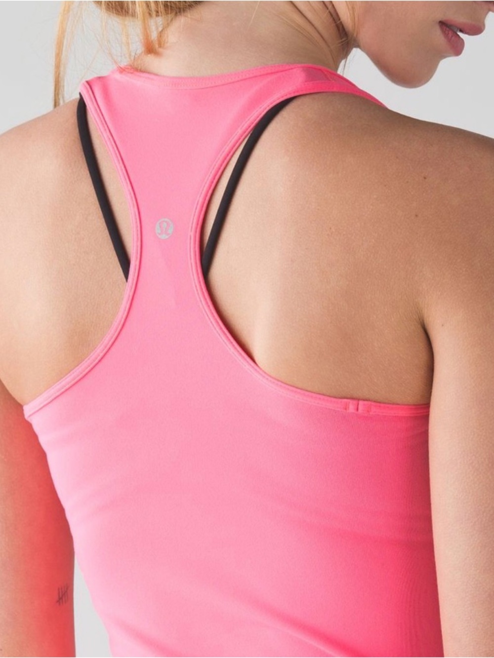 lululemon athletica Hot Pink Racerback Tank Sports Bra Layer